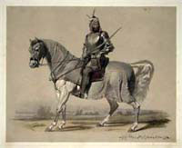 Lal Singh, Sikh General, Handcoloured Litho drawn by C.S.Hardinge, 1847
