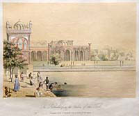 The Tank at Amritsar, Coloured Lithograph, 1847, by 'A Lady'