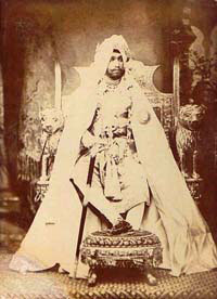 Maharajah Ranjindra Singh of Patiala, albumen photograph, c.1895